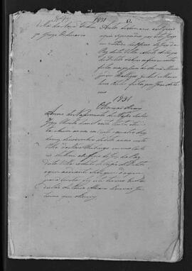 Casa da Suplicação do Brasil (1808-1833). Juízo Ordinário da Villa de Nova Friburgo. Processo s/n° de Autos de Sumário.