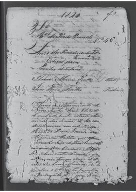 Casa da Suplicação do Brasil (1808-1833). Provedoria de Feitos da Villa Real da Praia Grande. Processo s/n° de Testamento.