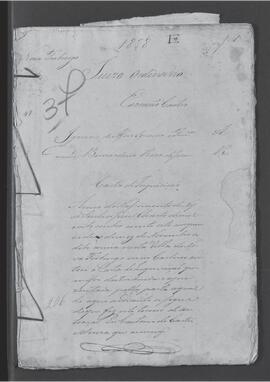 Casa da Suplicação do Brasil (1808-1833). Juízo Ordinário da Villa de Nova Friburgo. Processo s/n° de Carta de Inquirição.