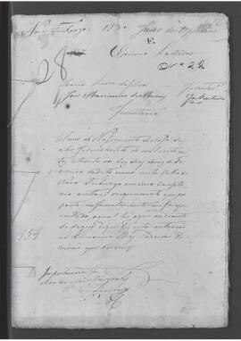 Casa da Suplicação do Brasil (1808-1833). Juízo de Órfãos da Villa de Nova Friburgo. Processo s/n° de Inventário.