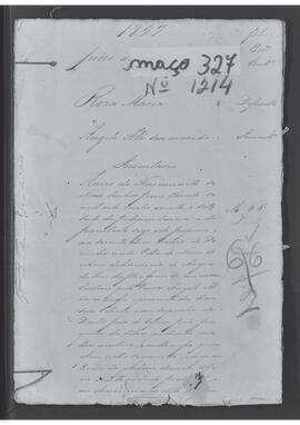 Casa da Suplicação do Brasil (1808-1833). Juízo de Órfãos da Villa de Nossa Senhora da Conceição de Angra dos Reis da Ilha Grande. Processo s/n° de Inventário.