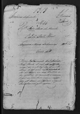 Casa da Suplicação do Brasil (1808-1833). Juízo da Provedoria do Rio de Janeiro. Processo s/n° de Testamento.