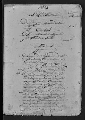 Casa da Suplicação do Brasil (1808-1833). Juízo de Almotaçaria da Villa de São João do Príncipe. Processo s/n° de Autos de Agravo.