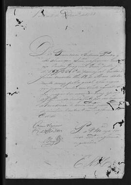 Casa da Suplicação do Brasil (1808-1833). Juízo Ordinário da Villa de São João do Príncipe. Processo s/n° de Cobrança.