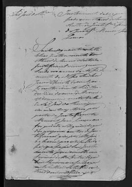 Casa da Suplicação do Brasil (1808-1833). Juízo Ordinário da Villa de São João do Príncipe. Processo s/n° de Autos de Justificação.