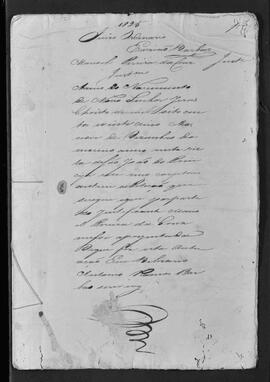 Casa da Suplicação do Brasil (1808-1833). Juízo Ordinário da Villa de São João do Príncipe. Processo s/n° de Justificação.