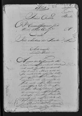 Casa da Suplicação do Brasil (1808-1833). Juízo Ordinário da Vila de São João do Príncipe. Processo s/n° de Autos Civeis de Louvação de Dizimos.