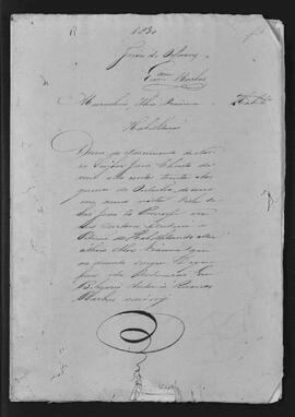 Casa da Suplicação do Brasil (1808-1833). Juízo de Órfãos da Villa de São João do Príncipe. Processo s/n° de Emancipação.