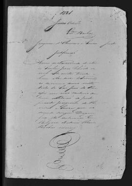 Casa da Suplicação do Brasil (1808-1833). Juízo Ordinário da Villa de São João do Príncipe. Processo s/n° de Justificação.