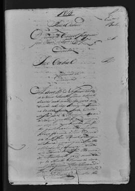 Casa da Suplicação do Brasil (1808-1833). Juízo Ordinário da Villa de São João do Príncipe. Processo s/n° de Louvação de Dízimos.